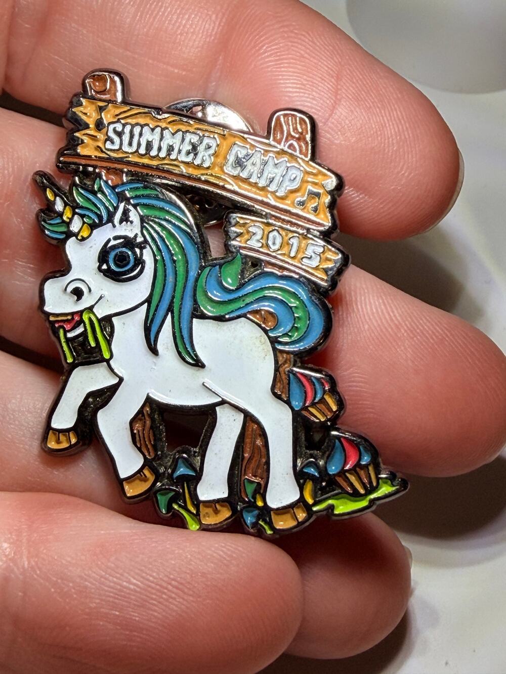 Rare PIP Pins Summer Camp 2015 Unicorn Enamel Pin LE 150 #89/150 Pony Numbered